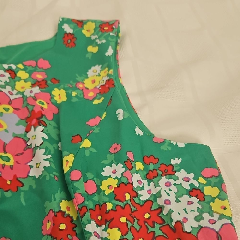 Talbots Floral Sleeveless Dress- Women's Summer Casual Sundress 12P - Picture 14 of 16